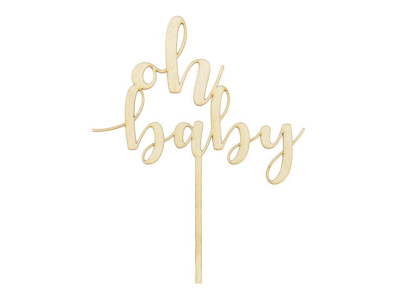 Caketopper Oh Baby, 17cm - FeierGlanz